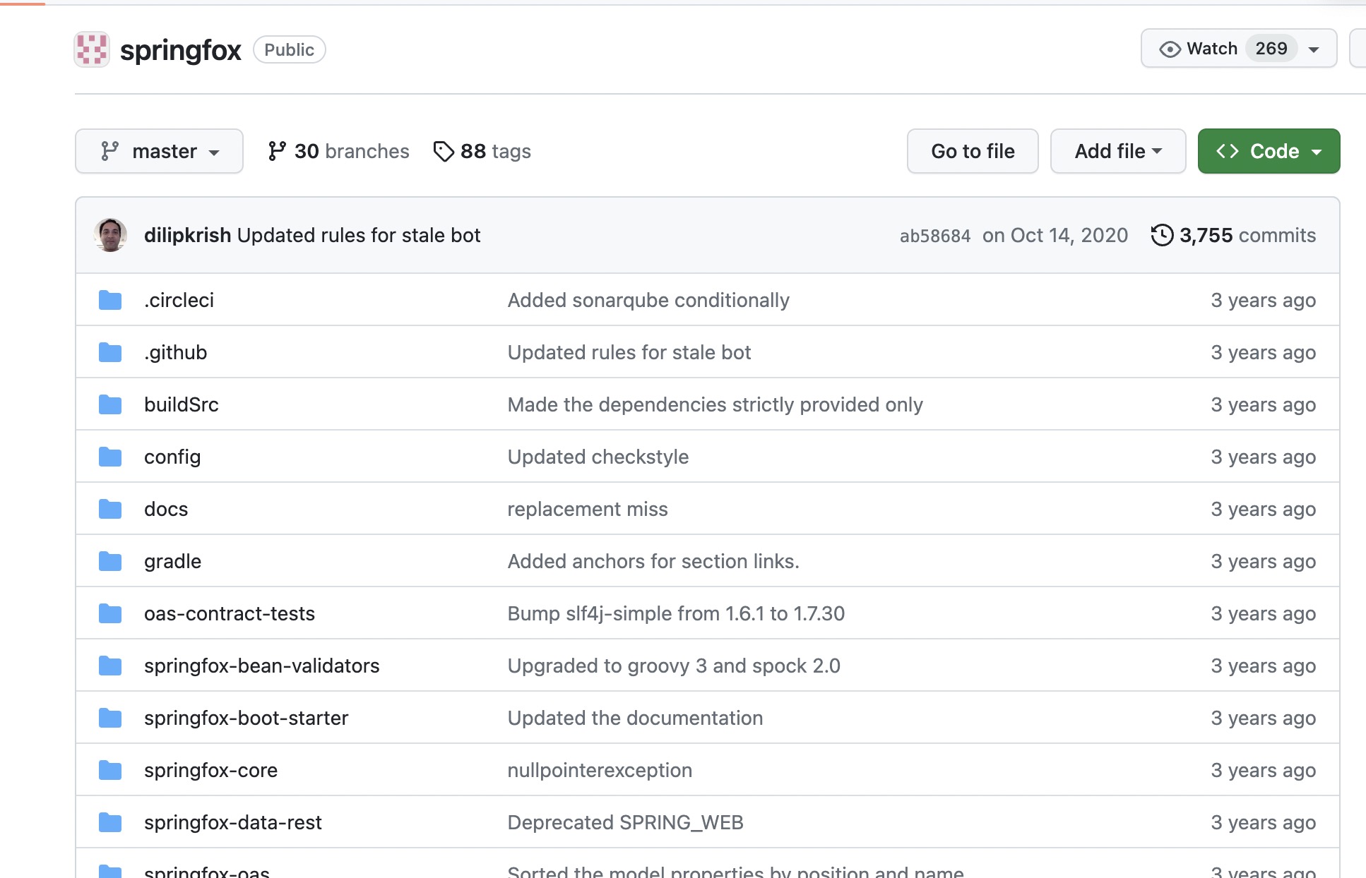 springfox已经3年未更新了